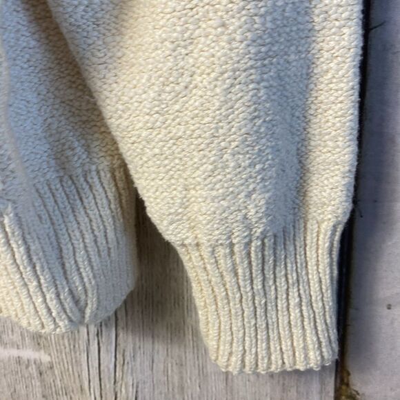 VINTAGE Victoria Dry Goods Sweater Cream Cable Knit Made in USA Size XL 276 - Picture 4 of 8